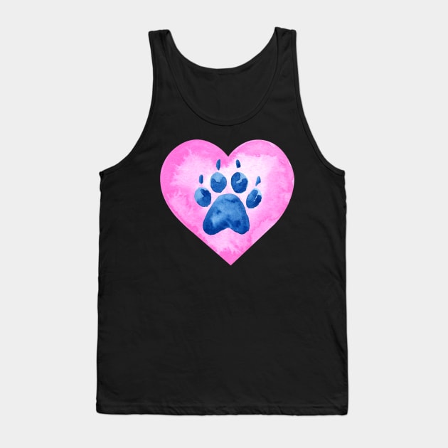 Dogs are love! Pink Tank Top by RufderFreiheit